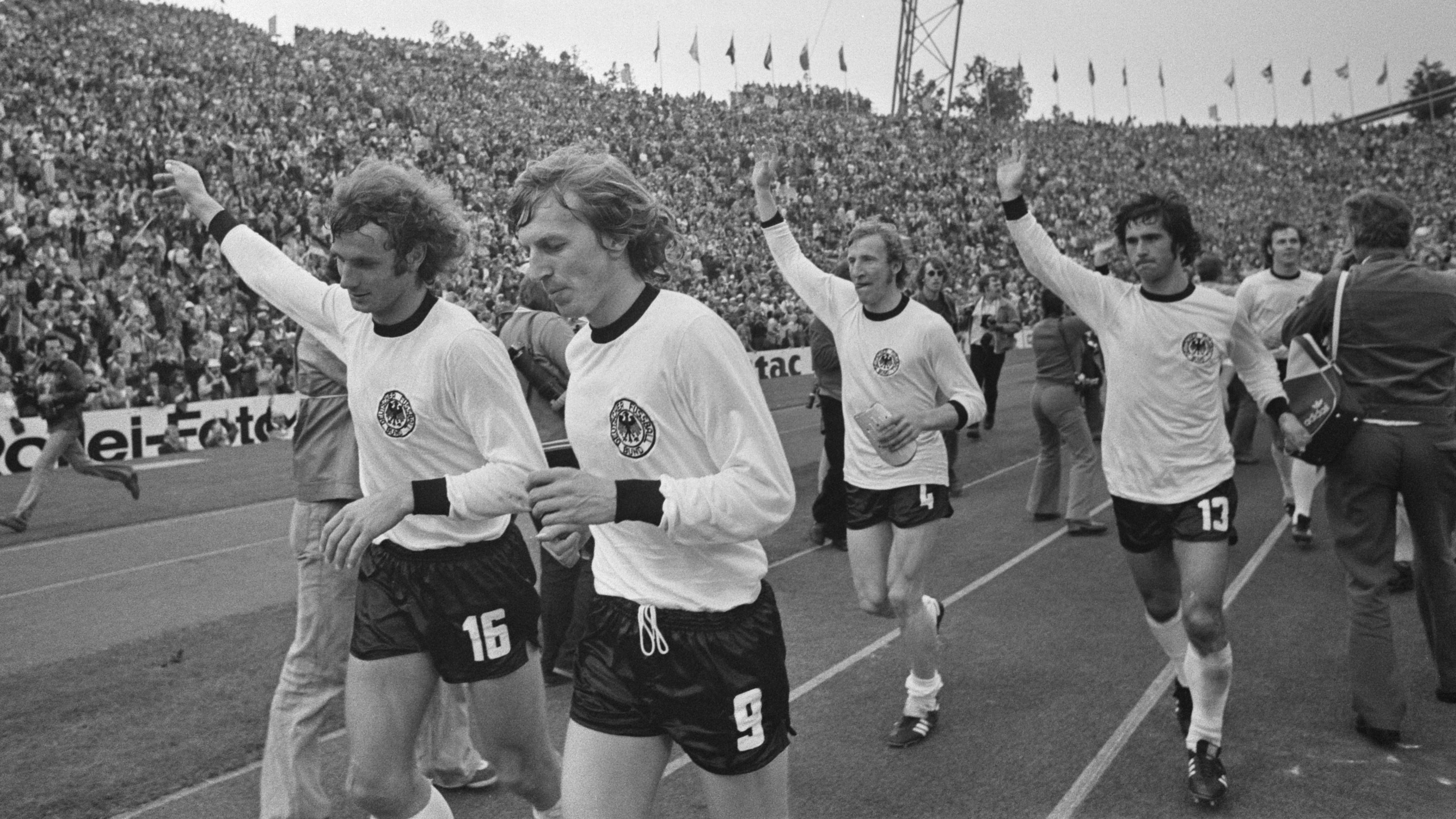 L'équipe de RFA, vainqueur de la Coupe du monde de la FIFA 1974